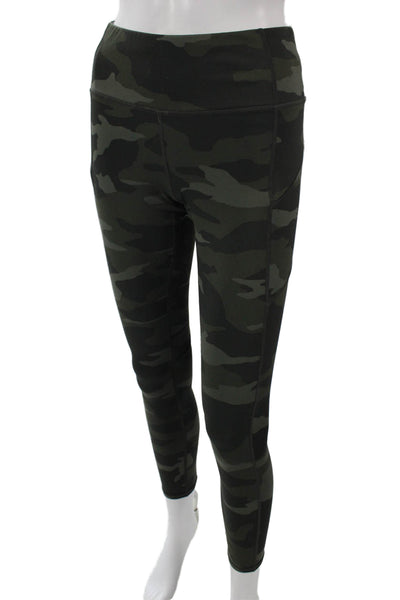 Athleta Womens Compression Leggings Multicolor Camouflage Polyester Size XS