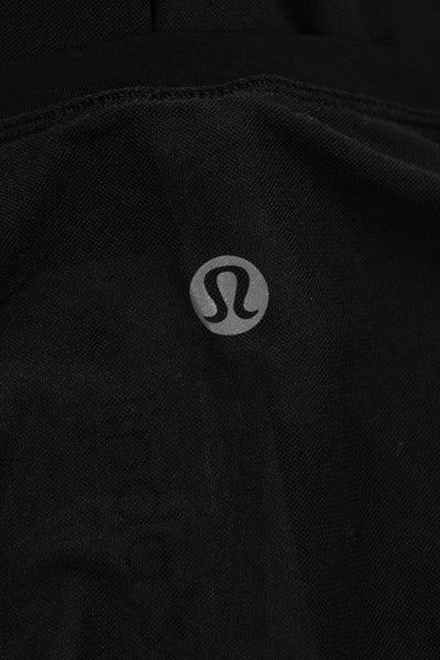 Lululemon Womens Black Basic Nylon Short Sleeve Round Neck T-Shirt Size 8