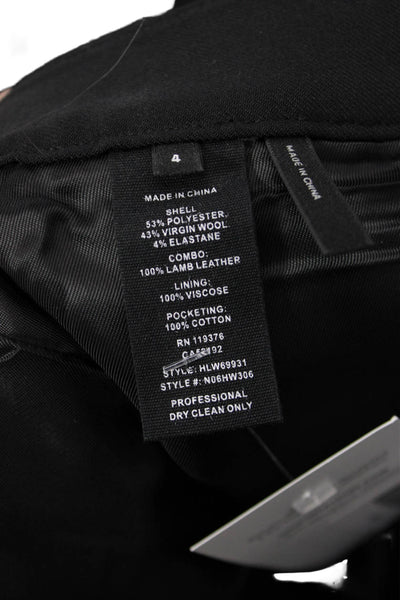 Helmut Lang Womens Straight Pencil Black Polyester Skirt Button Size 4