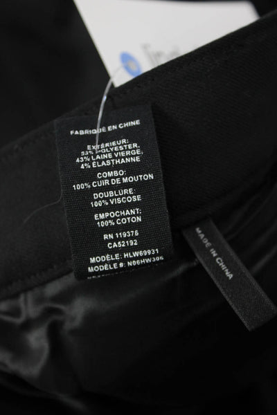 Helmut Lang Womens Straight Pencil Black Polyester Skirt Button Size 4