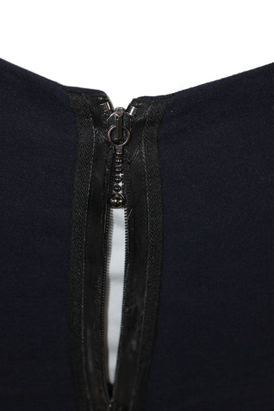 Maurizio Pecoraro Women Straight Pencil Viscose Blue Zip Skirt Size 8
