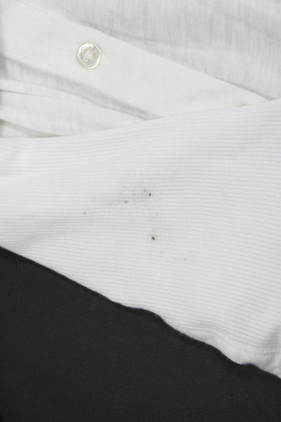 Standard James Perse Womens Cotton Collared Button-Up White 3/4 Sleeve Size 2