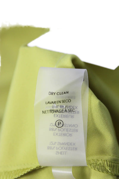 Calvin Klein Women Shift Dress Green Full Length Zip Round Neck Size 2