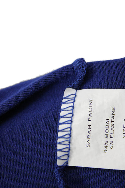 Sarah Pacini Women Tank Dress Blue Sleeveless Scoop Neck Modal Short Size S