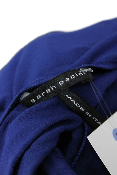 Sarah Pacini Women Tank Dress Blue Sleeveless Scoop Neck Modal Short Size S