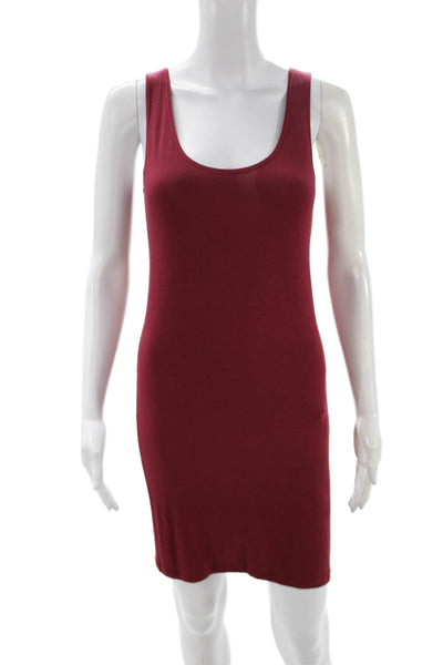 Sarah Pacini Womens Tank Dress Red Modal Scoop Neck Sleeveless Short Size S