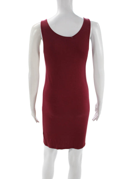 Sarah Pacini Womens Tank Dress Red Modal Scoop Neck Sleeveless Short Size S
