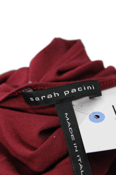 Sarah Pacini Womens Tank Dress Red Modal Scoop Neck Sleeveless Short Size S