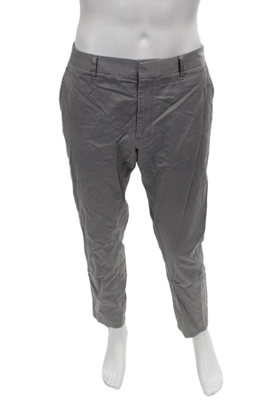 Bonobos Mens Chino Pants Gray Cotton Zip 32 Inseam Size 35