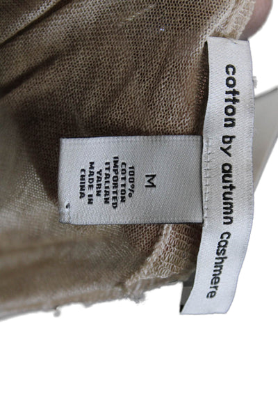 Cotton By Autumn Cashmere Women Beige Crew Neck Pullover Sweater Size M