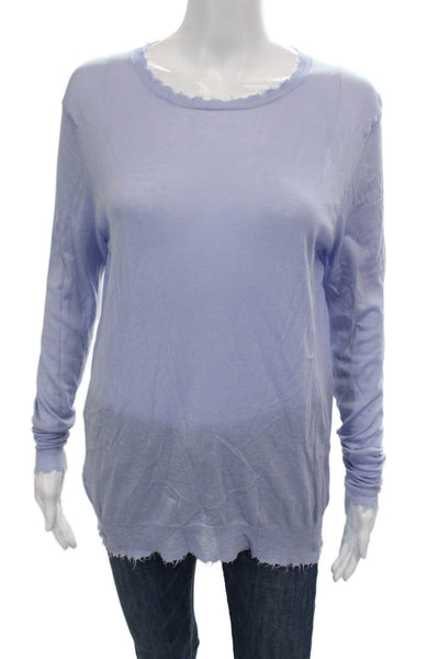 Cotton By Autumn Cashmere Women Blue Crewneck Longsleeve Pullover Size M