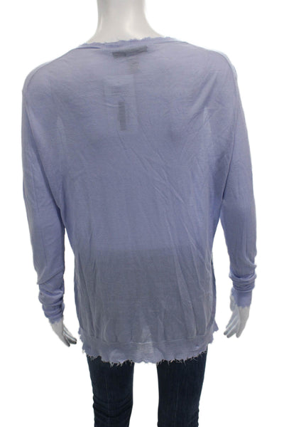 Cotton By Autumn Cashmere Women Blue Crewneck Longsleeve Pullover Size M