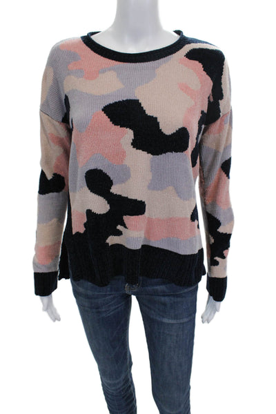 Lisa Todd Women Pullover Sweater Multicolor Camouflage Longsleeve Size S