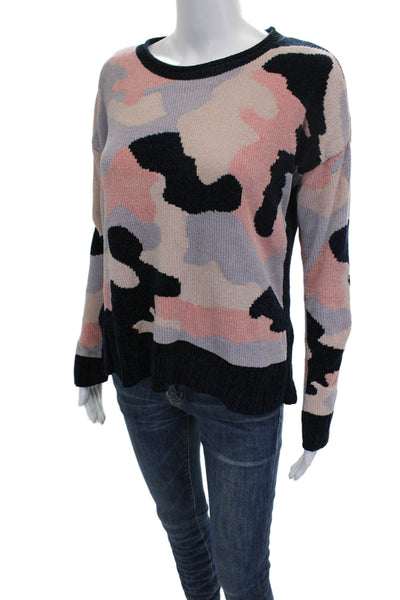 Lisa Todd Women Pullover Sweater Multicolor Camouflage Longsleeve Size S
