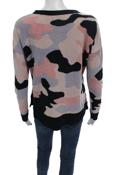 Lisa Todd Women Pullover Sweater Multicolor Camouflage Longsleeve Size S