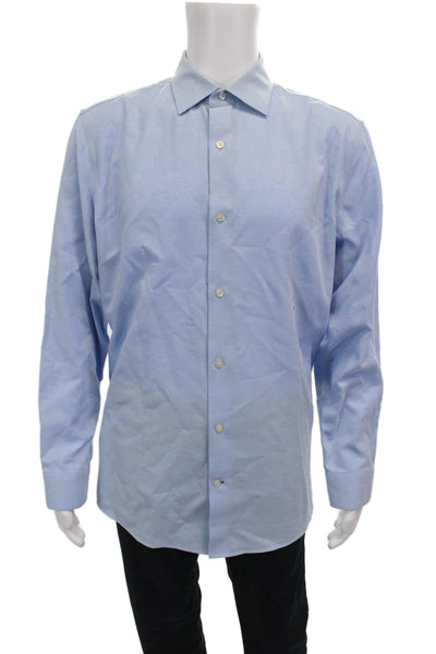 Banana Republic Mens Cotton Camden Fit Button-Down Shirt Blue Size L