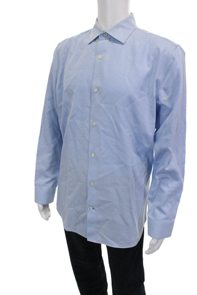 Banana Republic Mens Cotton Camden Fit Button-Down Shirt Blue Size L