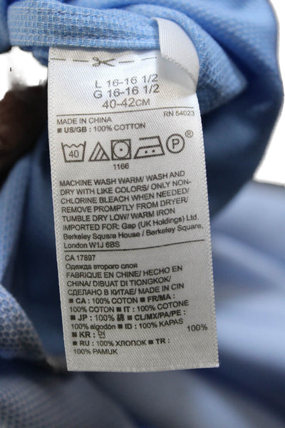Banana Republic Mens Cotton Camden Fit Button-Down Shirt Blue Size L