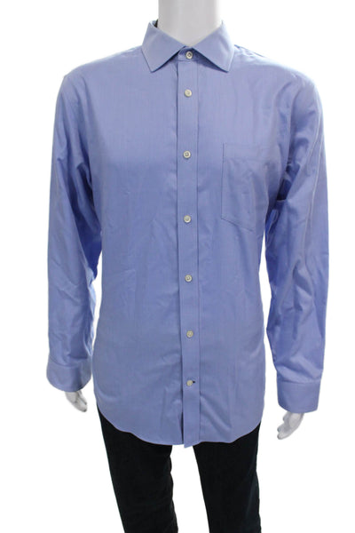 Banana Republic Mens Cotton Long Sleeve Collared Button-Down Shirt Blue Size L