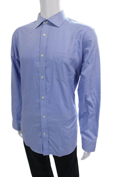 Banana Republic Mens Cotton Long Sleeve Collared Button-Down Shirt Blue Size L