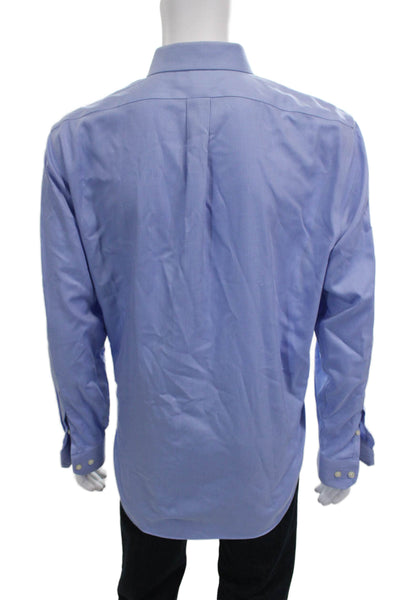 Banana Republic Mens Cotton Long Sleeve Collared Button-Down Shirt Blue Size L