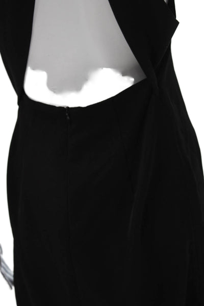 Oak + Fort Women Sheath Dress Black Square Neck Sleeveless Polyester Size S