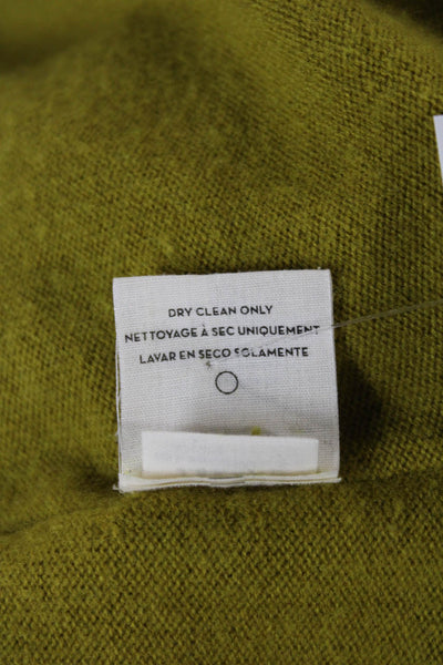 J Brand Womens Pullover Cashmere Crew Neck Solid Green Size M