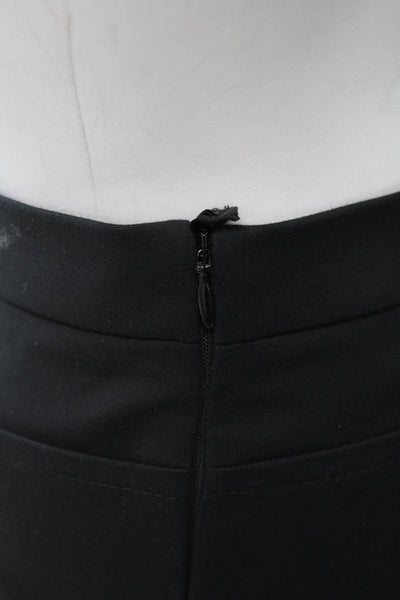 Akris Punto Women Dress Pants Black Linen Blend Zip Size 8