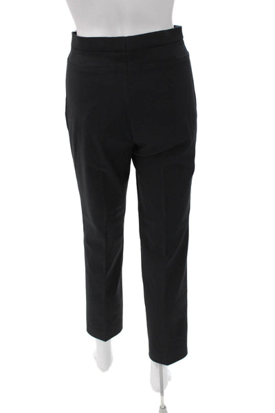 Akris Punto Women Dress Pants Black Linen Blend Zip Size 8