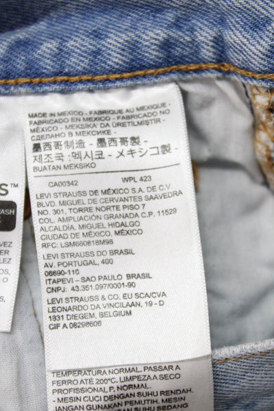 Levi Strauss & Co Women Cut-Off Blue Cotton Shorts Size 23