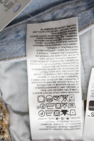 Levi Strauss & Co Women Cut-Off Blue Cotton Shorts Size 23