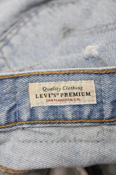 Levi Strauss & Co Women Cut-Off Blue Cotton Shorts Size 23