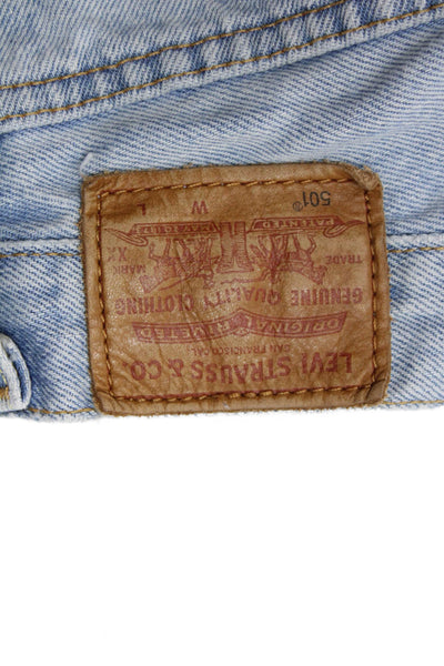 Levi Strauss & Co Women Cut-Off Blue Cotton Shorts Size 23