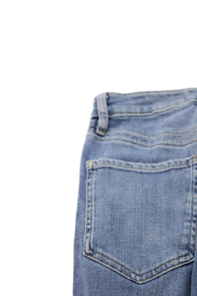 We The Free Womens Straight Jeans Blue Cotton Blend Mid Rise Size 24