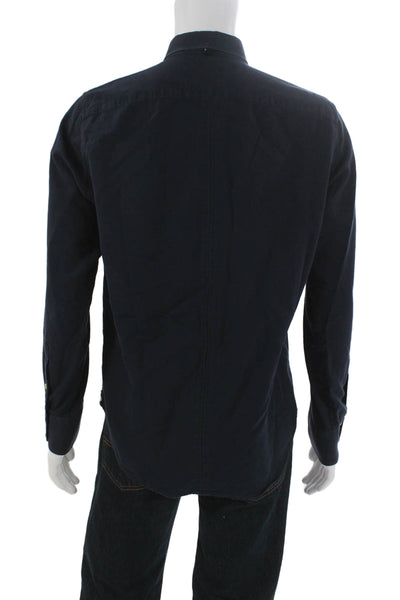 Rag & Bone Mens Cotton Collared Long Sleeve Button-Down Shirt Blue Size M