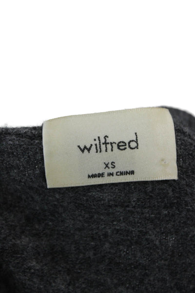 Wilfred Womens Gray Nylon Solid Long Sleeve Cardigan Size XS