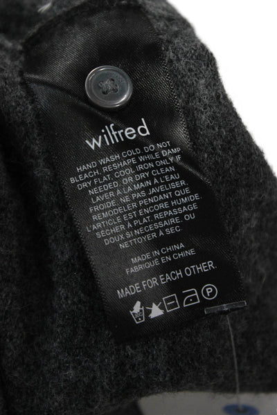 Wilfred Womens Gray Nylon Solid Long Sleeve Cardigan Size XS
