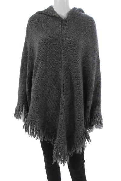 J Crew Women Cape Sweater Gray Wool V-Neck Sleeveless Size S