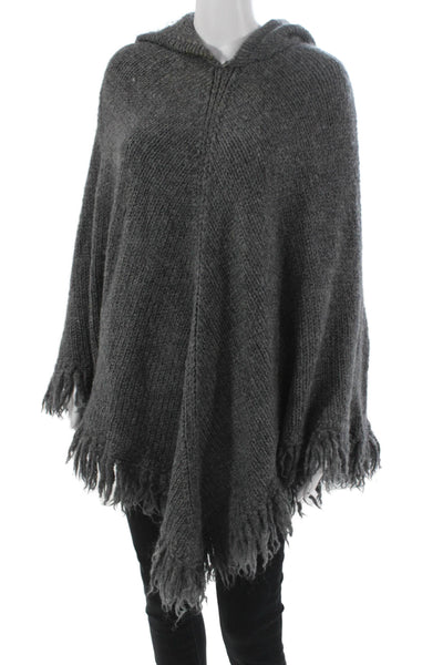 J Crew Women Cape Sweater Gray Wool V-Neck Sleeveless Size S
