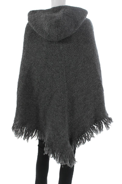 J Crew Women Cape Sweater Gray Wool V-Neck Sleeveless Size S