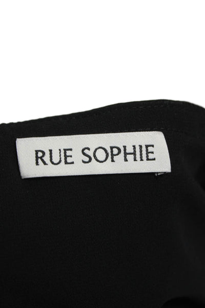 Rue Sophie Women Black Viscose Halter Tank Basic Sleeveless Size S