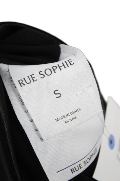 Rue Sophie Women Black Viscose Halter Tank Basic Sleeveless Size S
