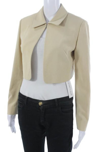 The Open Product Womens Basic Jacket Beige Polyester Blend Long Sleeve Size 1