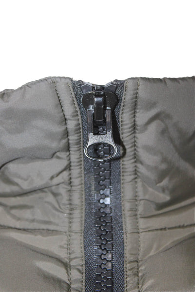 Walter Baker Women Green Puffer Jacket Zip 100% Nylon Long Sleeve Size XS