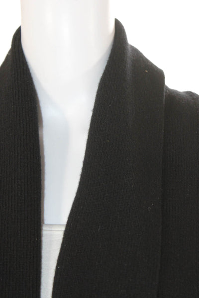 Theory Womens Black Wool Collared Cardigan Long Sleeve Petite Size S