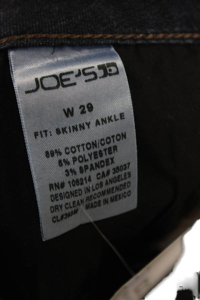 Joes Women Ankle Jeans Blue Low Rise Button Cotton Size 29