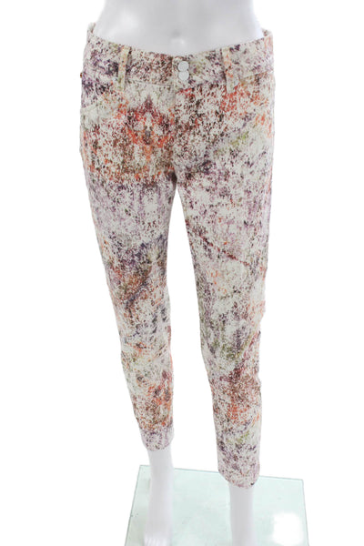 Hudson Women Skinny Mid Rise Jeans Multicolor Cotton Button Size 29