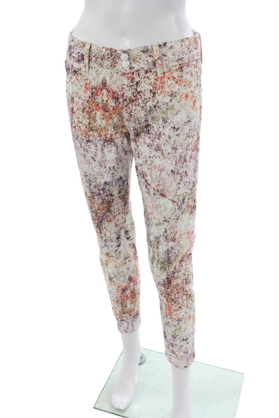 Hudson Women Skinny Mid Rise Jeans Multicolor Cotton Button Size 29