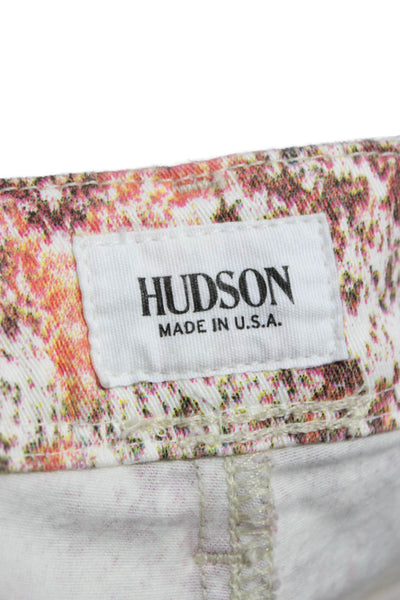 Hudson Women Skinny Mid Rise Jeans Multicolor Cotton Button Size 29