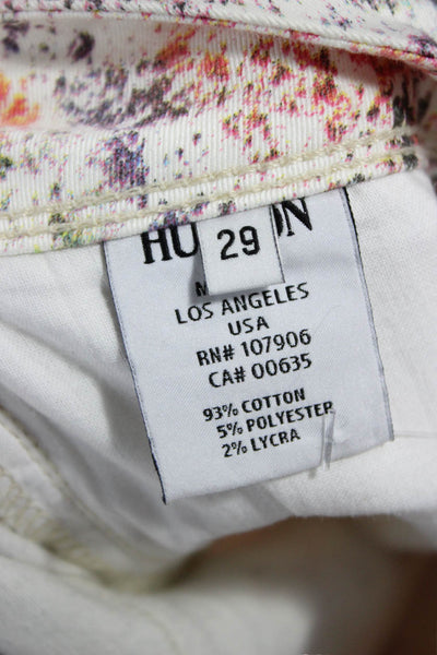 Hudson Women Skinny Mid Rise Jeans Multicolor Cotton Button Size 29